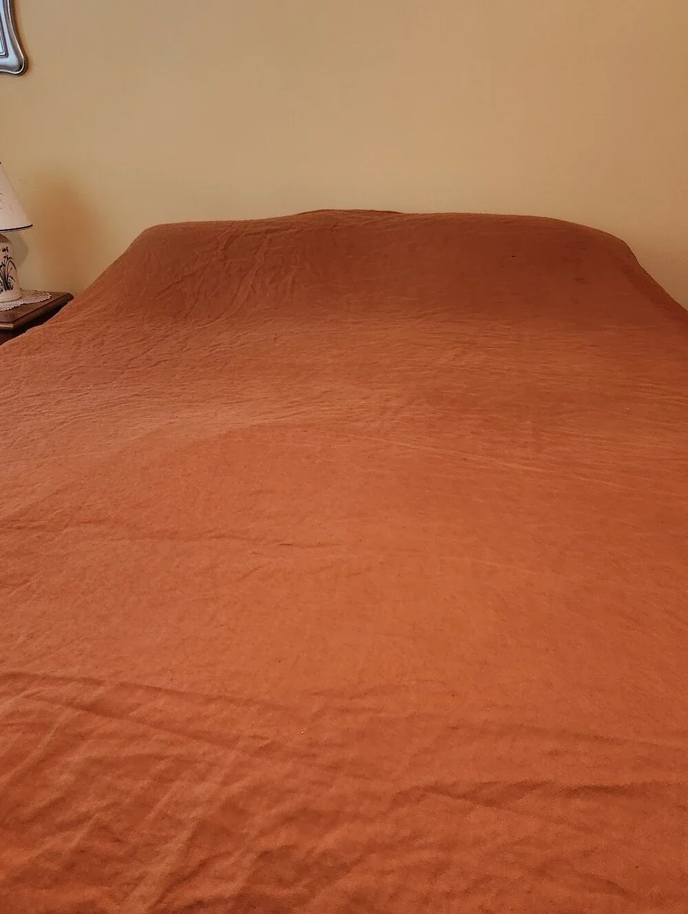 BED THREADS Duvet Cover King 100% Linen Copper 100 x 90 Home Bedding Reversible